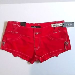 Red low rise shorts